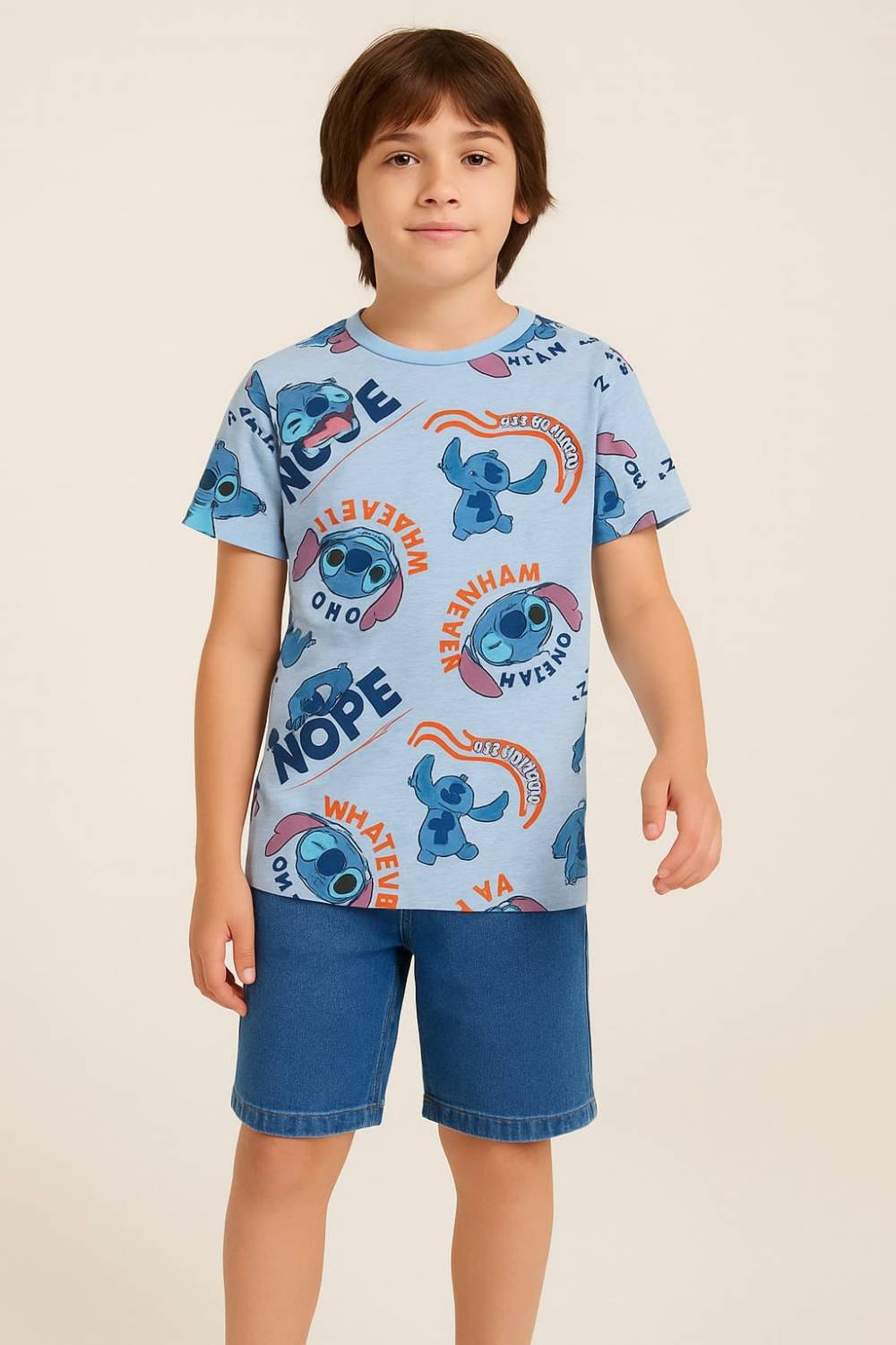 Футболка для хлопчика "Stitch" синя