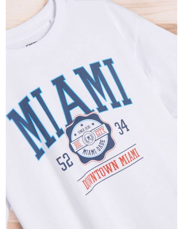Футболка для хлопчика "Miami" біла