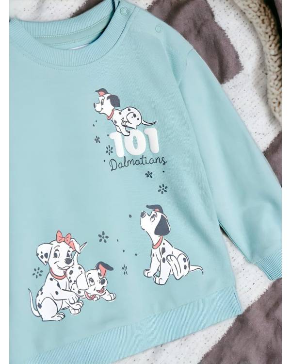 Дитячий світшот "101 Dalmatians" м'ятний