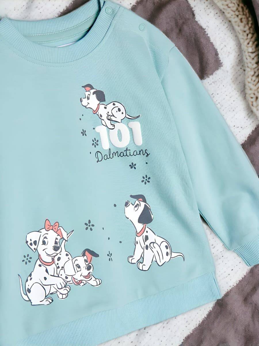 Дитячий світшот "101 Dalmatians" м'ятний