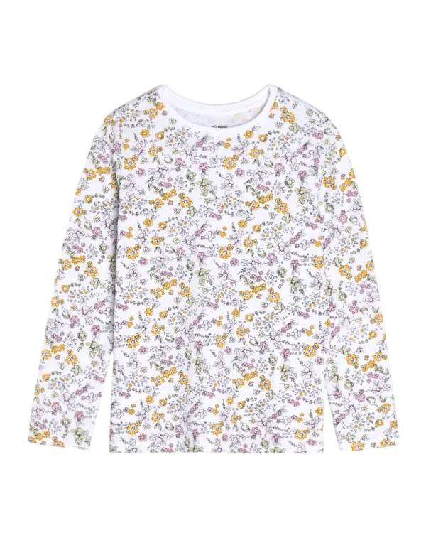 Дитячий лонгслів Flowers" білий