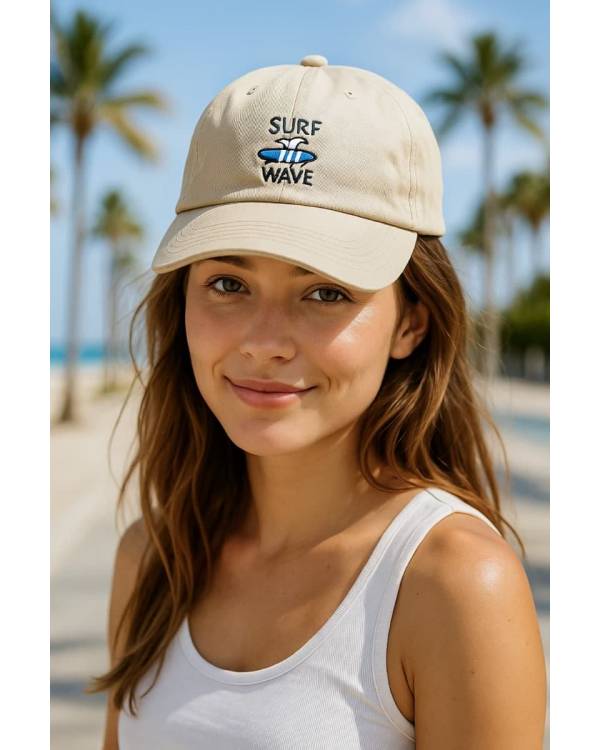 Кепка бейсболка "Surf wave" бежева