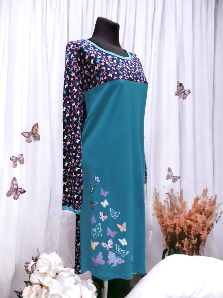 Домашнє плаття "Butterfly" бірюза