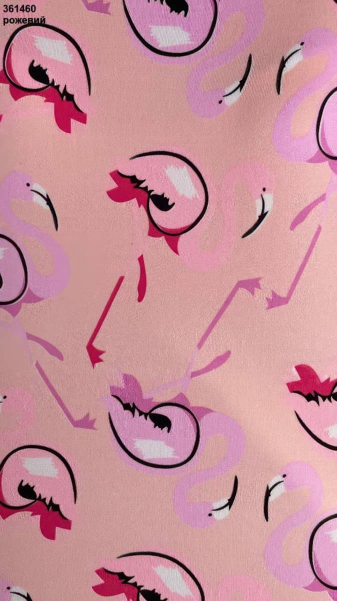 Піжама шорти + футболка "Flamingo" розова