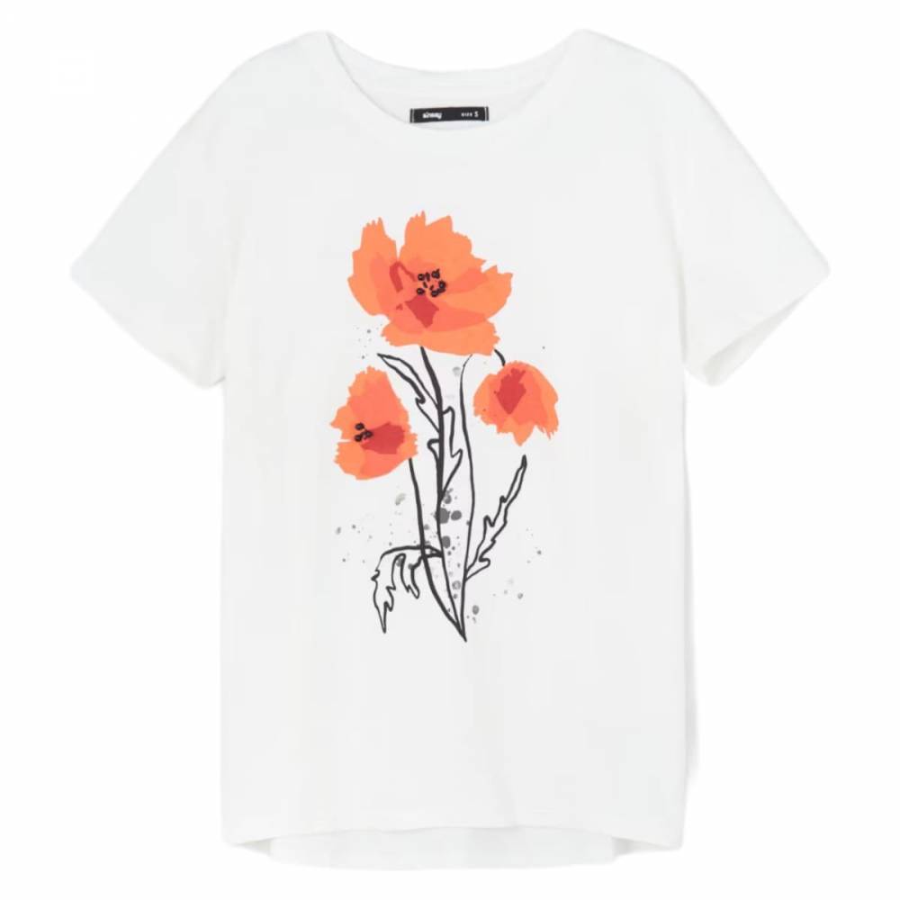 Жіноча футболка "Poppy" молочна