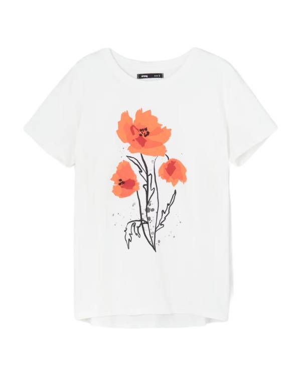 Жіноча футболка "Poppy" молочна