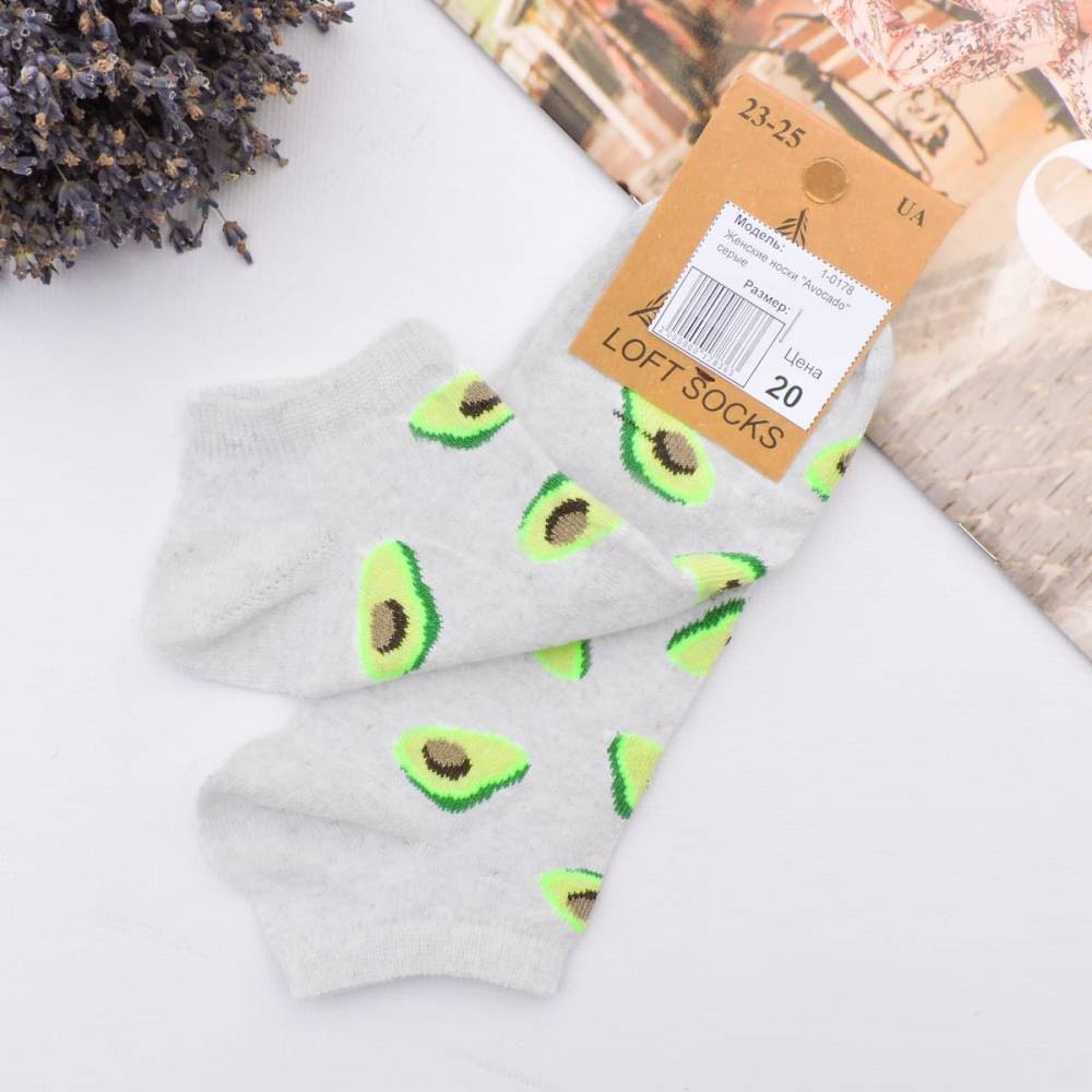 Жіночі носки "Avocado" сірі