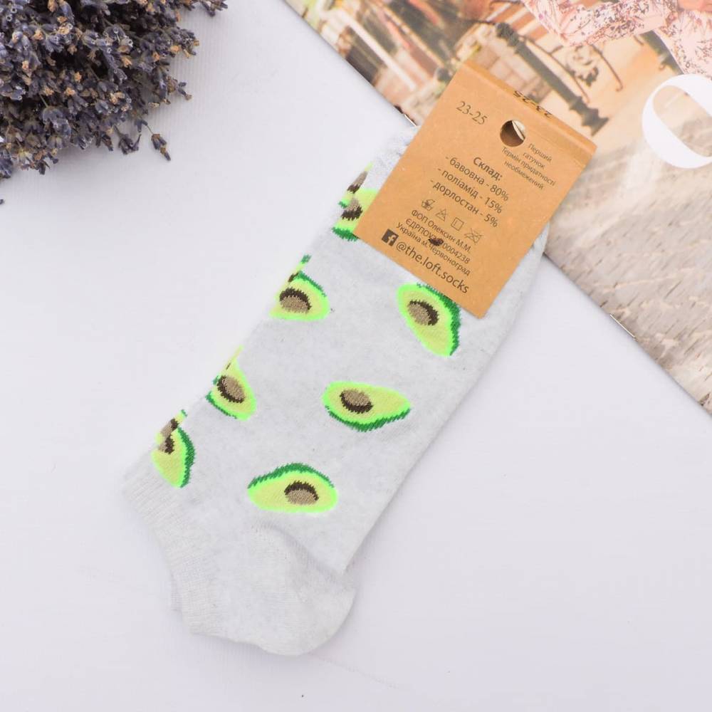Жіночі носки "Avocado" сірі