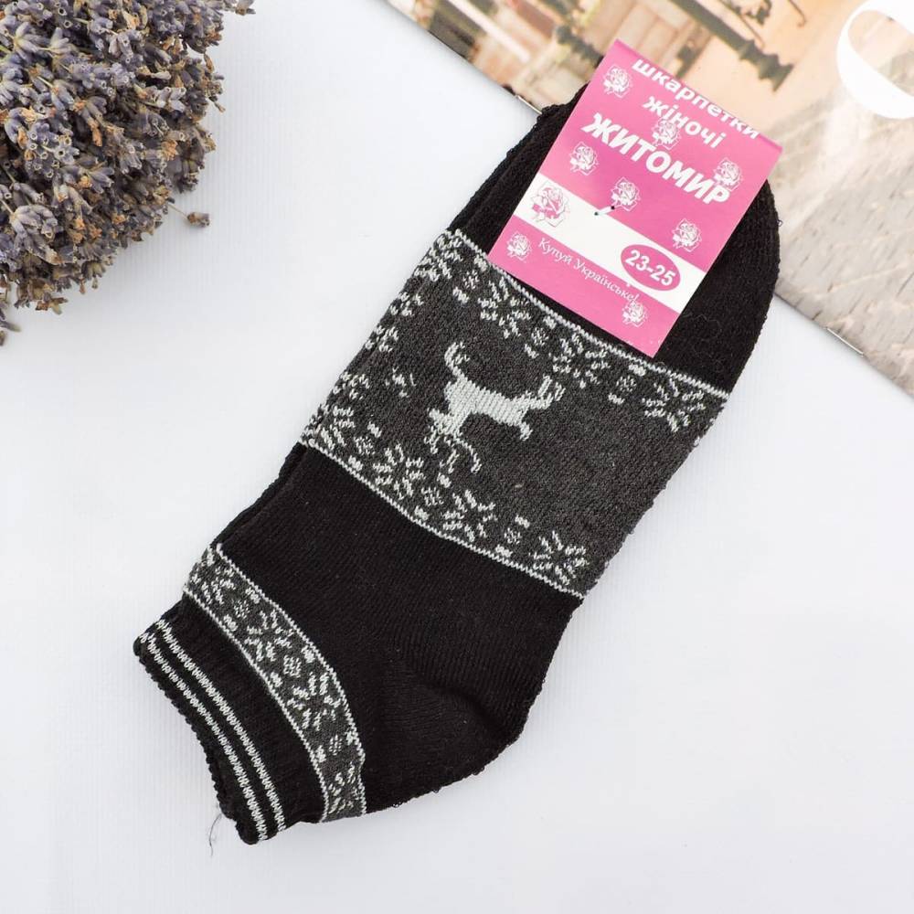 Жіночі короткі носки "Deer" чорні