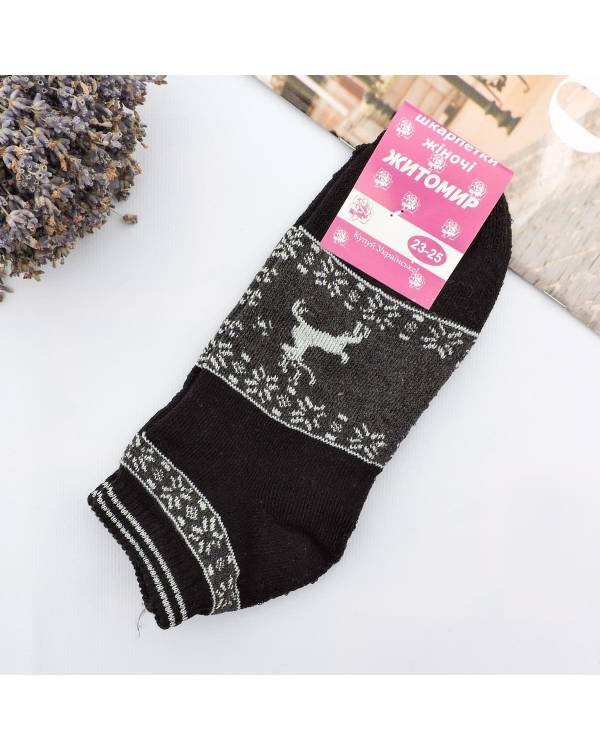 Жіночі короткі носки "Deer" чорні