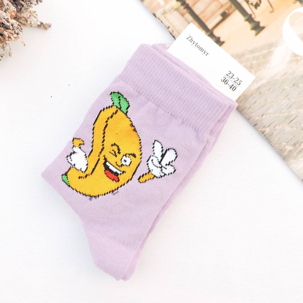 Жіночі носки "Bananas" бузкові