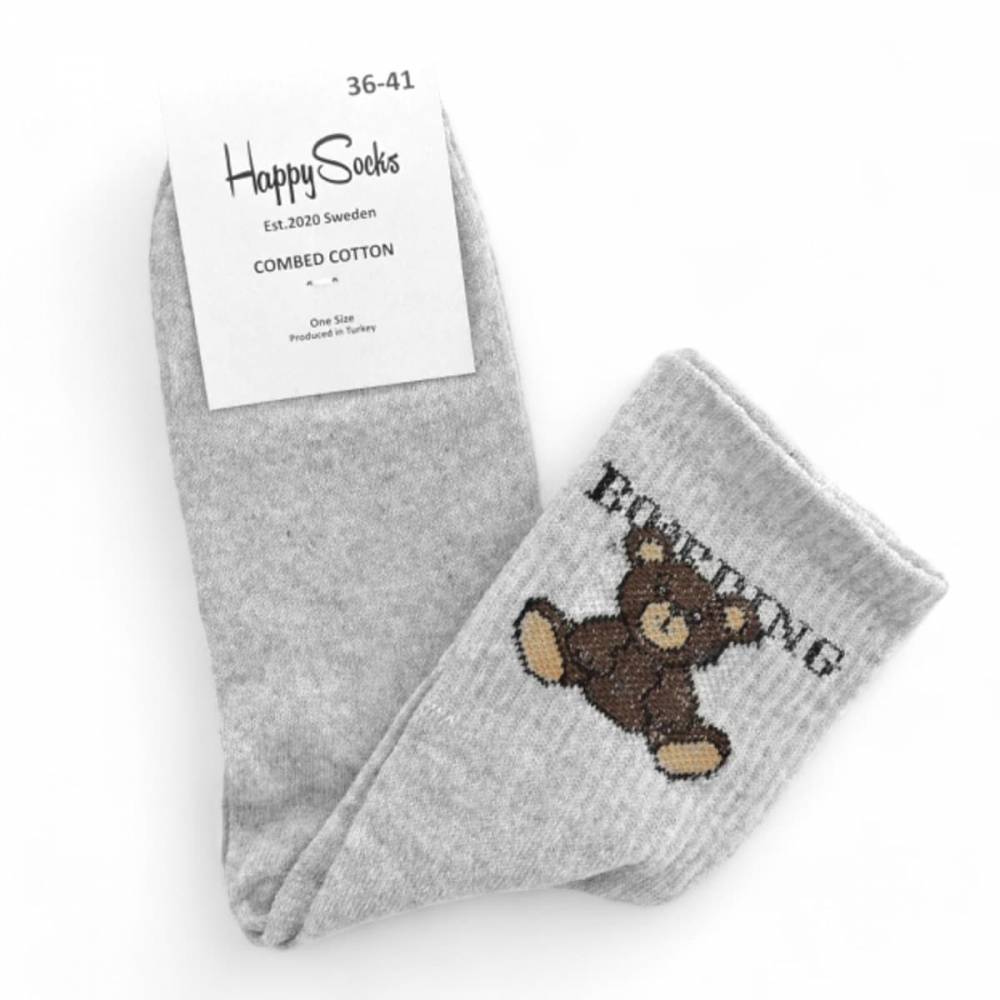 Жіночі носки "Bears" світло-сірі
