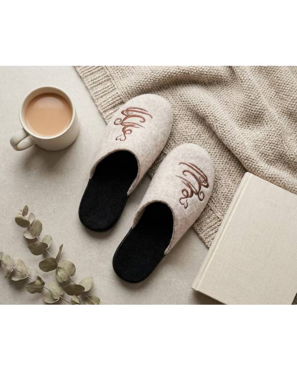 Фетрові капці "Coffee" бежеві