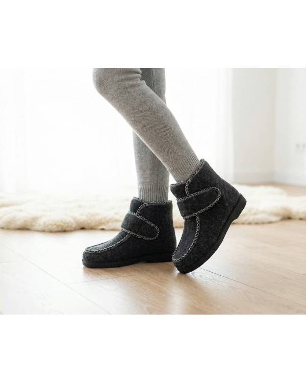 Жіночі бурки "Velcro" сірі